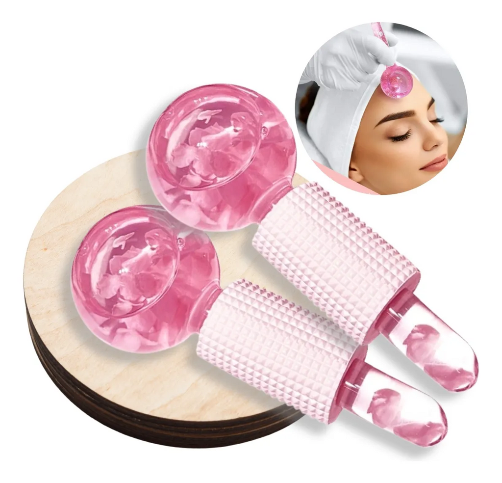 Masajeador facial de cristal frío en su packaging original