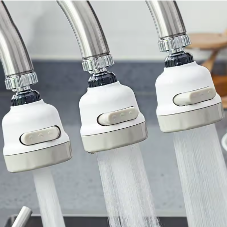 Adaptador Giratorio 360 grados para grifo - vista con 3 modos de agua